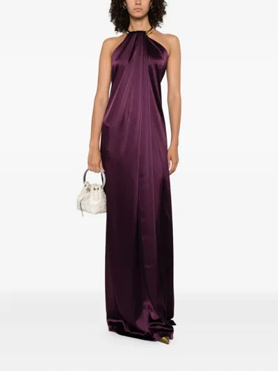 Stephane Rolland Ring-neck Maxi Dress In Blue