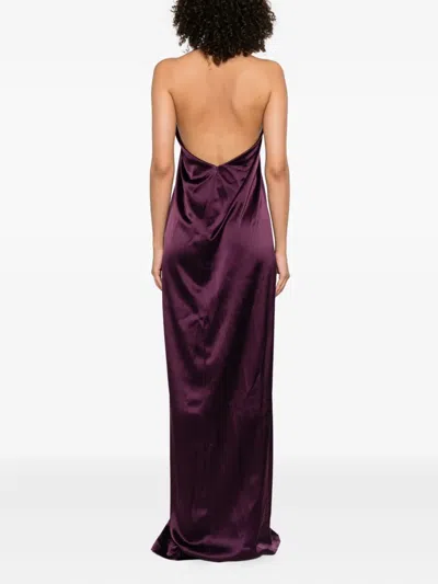 Stephane Rolland Ring-neck Maxi Dress In Blue