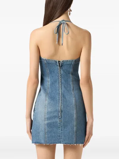 Blumarine Denim Mini Dress In Blue