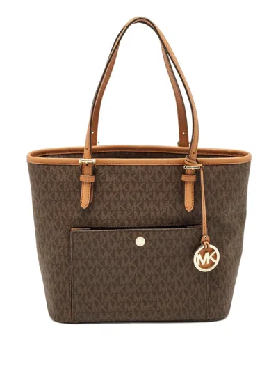 Pre-owned Michael Kors Vintage  Monogram Tote Bag In Brown