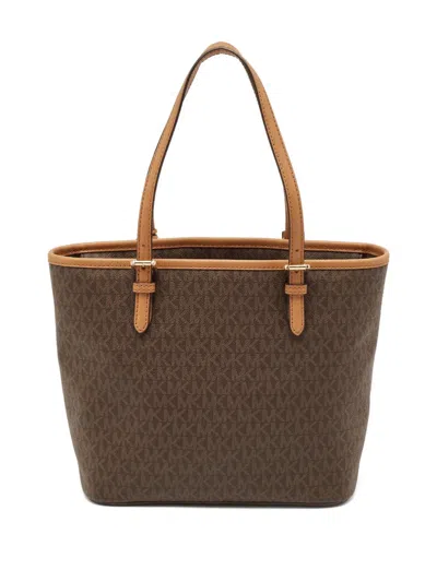 Pre-owned Michael Kors Vintage  Monogram Tote Bag In Brown