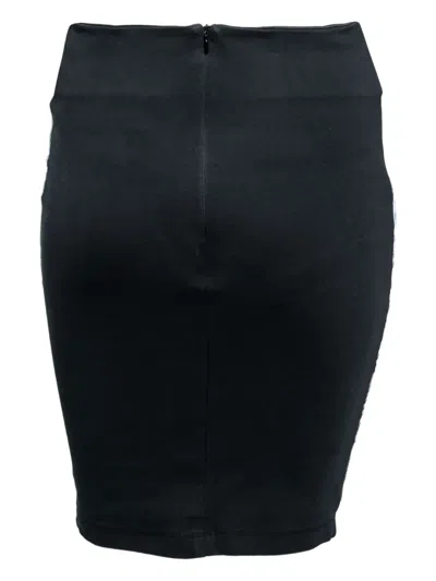 Pre-owned Alexander Mcqueen Animal-print Plaid Mini Skirt In Black