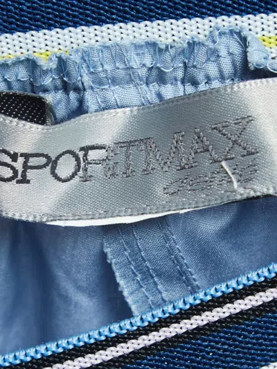 Pre-owned Sportmax Vintage  Striped-detail Top In Blue