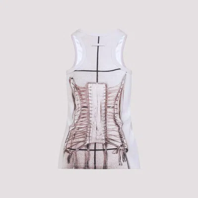Jean Paul Gaultier Printed Ribbed Top Women In Multi