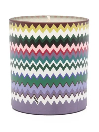 Missoni Zigzag-printed Candle (220g) In Multi