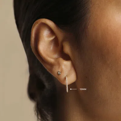 Astrid &amp; Miyu Lab Diamond Pave Hoops