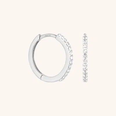 Astrid &amp; Miyu Lab Diamond Pave Hoops