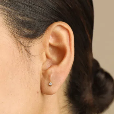 Astrid &amp; Miyu Lab Diamond Round Stone Stud Earrings