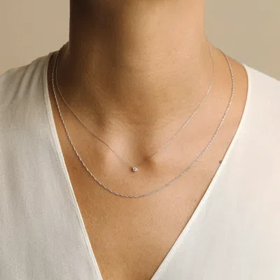 Astrid &amp; Miyu Lab Diamond Stone Pendant Necklace