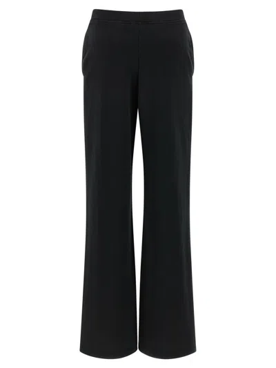 Rotate Birger Christensen Wide Leg Lace-up Joggers With Side Pockets In Black