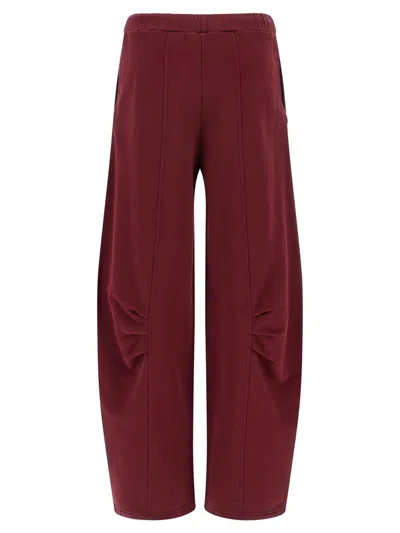 Rotate Birger Christensen Terry Back Joggers In Burgundy