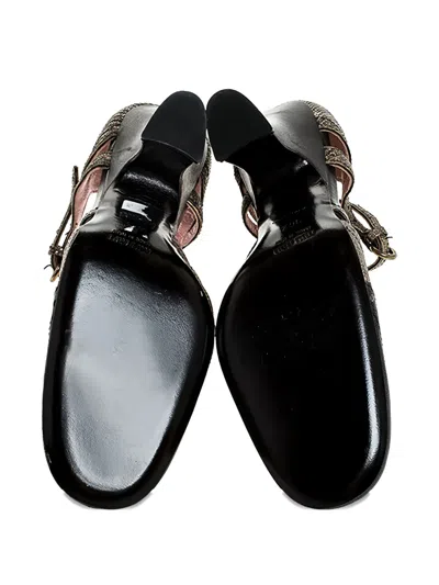 Pre-owned Miu Miu Brogue Leather Mary Jane Pumps