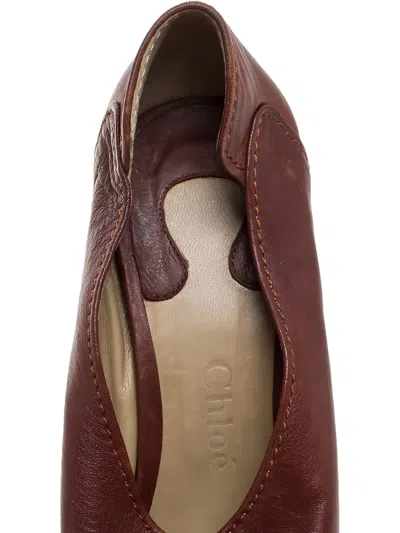 Pre-owned Chloé 125mm Leather Wood-heel Platform Pumps