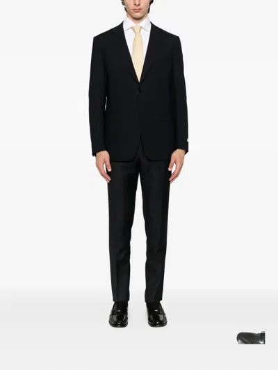 Canali Two-button Wool Jacket In Black