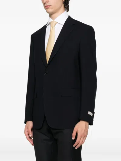 Canali Two-button Wool Jacket In Black