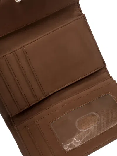 Pre-owned Aigner Vintage  Monogram Clasp Wallet In Neutral