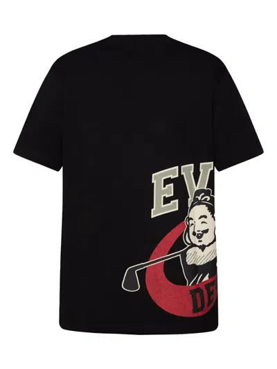 Evisu Godhead Golfing Print T-shirt In Black