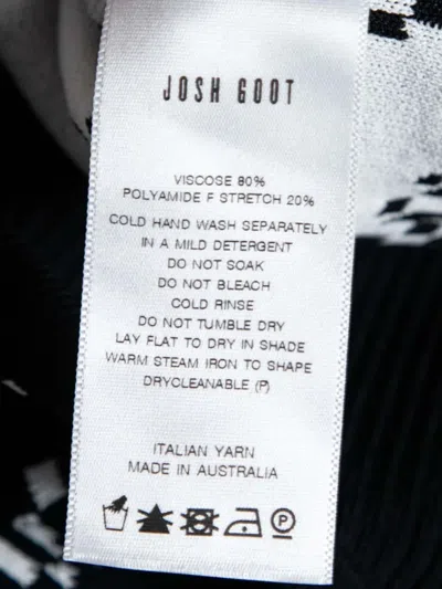 Pre-owned Josh Goot  Patterned Sweater Dress In Black