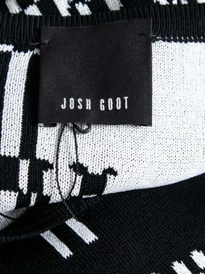 Pre-owned Josh Goot  Patterned Sweater Dress In Black