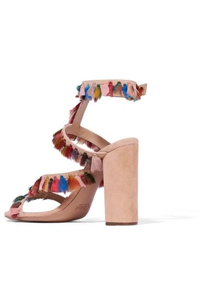 Shop Chloé Tasseled Suede Sandals