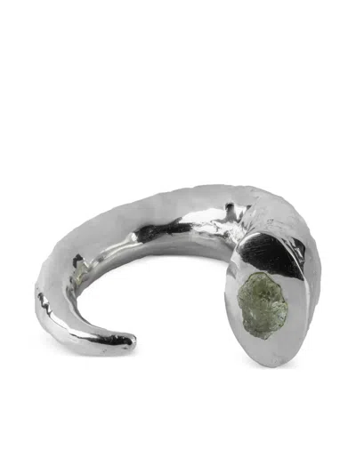 Parts Of Four Giant Horn Aquamarine Bracelet In Metallic