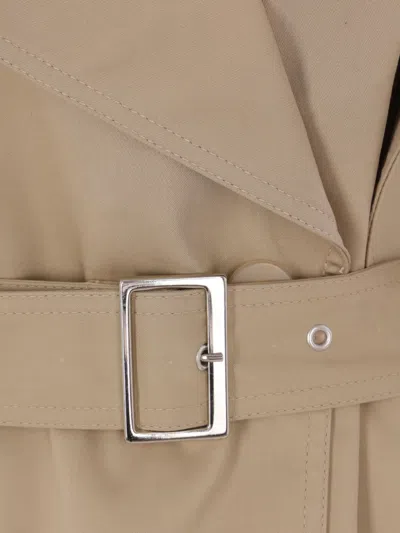 Niccolò Pasqualetti Chain-detail Belted Trench Coat In Neutral