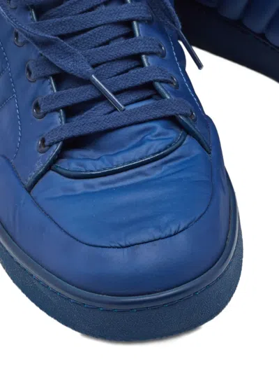 Pre-owned Gucci Coda Quilted High-top Sneakers In Blue