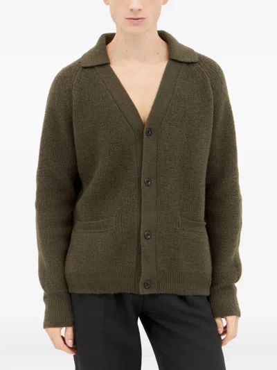 Mhl By Margaret Howell Collared Cardigan In Green