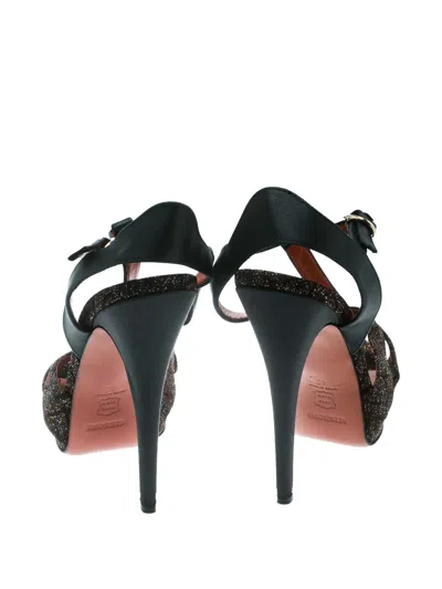 Pre-owned Missoni 150mm T-strap Platform Sandals In Black