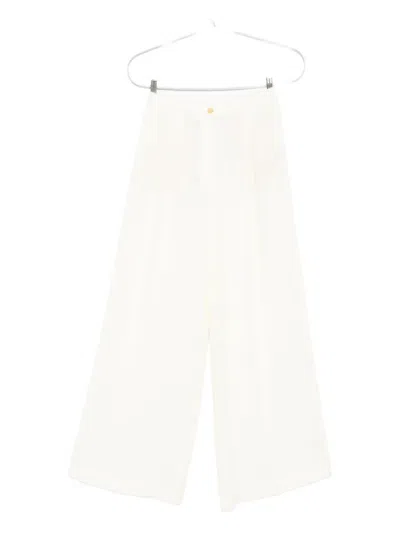 Forte Forte Wide-leg Trousers With High Waist In White