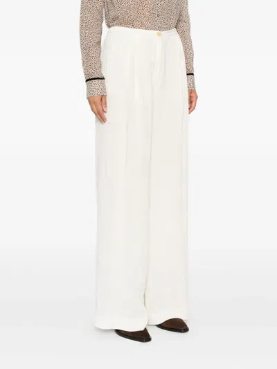 Forte Forte Wide-leg Trousers With High Waist In White