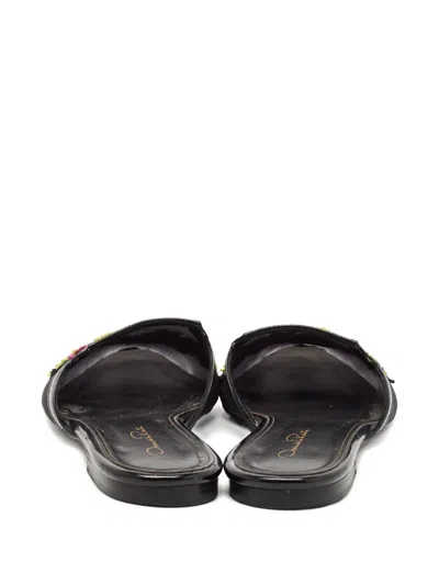 Pre-owned Oscar De La Renta Mesh Embellishment Mules
