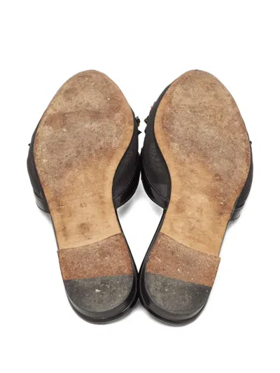 Pre-owned Oscar De La Renta Mesh Embellishment Mules