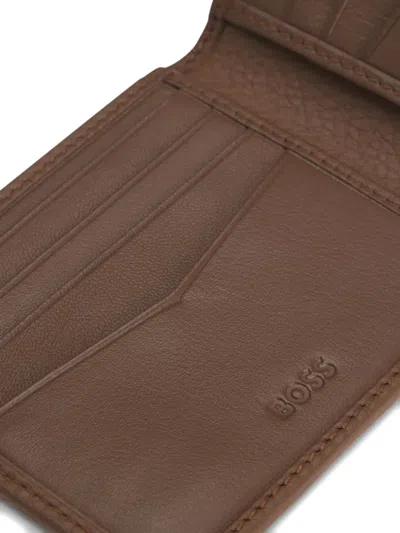 Hugo Boss Bi-fold Wallet In Brown