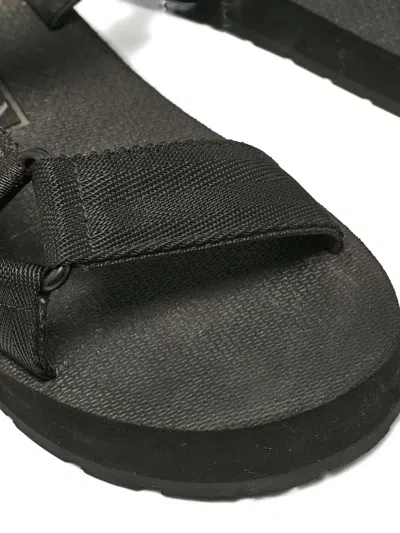 Pre-owned Prada Logo-print Flat Sandals In Black