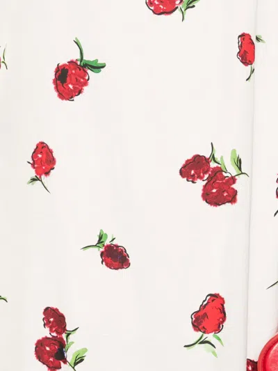 Khaite Sicily Floral-print Silk Midi Slip Dress In White