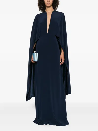 Stephane Rolland V-neck Maxi Dress In Blue