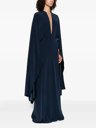 Stephane Rolland V-neck Maxi Dress In Blue