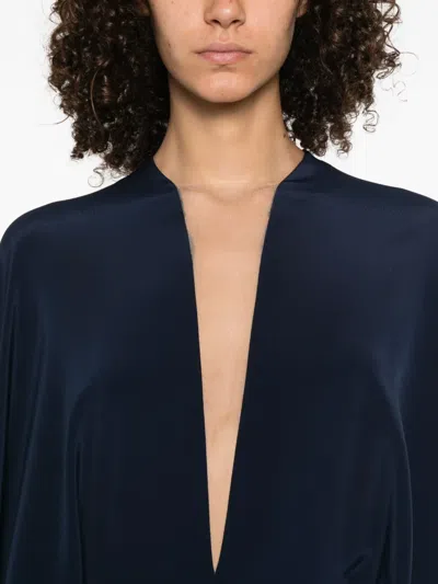 Stephane Rolland V-neck Maxi Dress In Blue