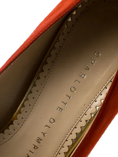 Pre-owned Charlotte Olympia  120mm Fairest Of Them All Pumps In Red
