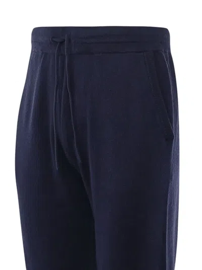 Mc2 Saint Barth Drawstring Pocketed Track Pants In Blue