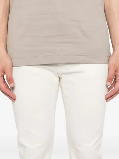 Pt Torino Cottonblend Jeans In White
