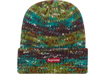 Pre-owned Supreme Space Dye Beanie In Teal In Blue