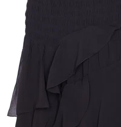 Isabel Marant Étoile Layered Sheer Skirt With Ruffled Flounces In Black