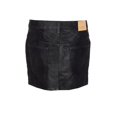 Isabel Marant Étoile Isabel Marant Etoile Black Synthetic Leather Kimmy Mini Skirt In Black