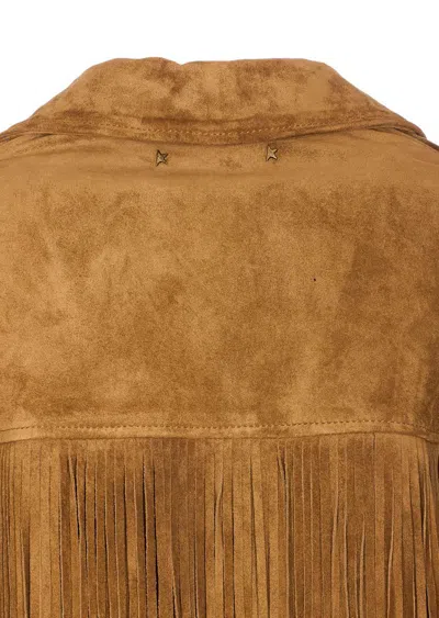 Golden Goose Women Olinda Fringed Jacket In Brown
