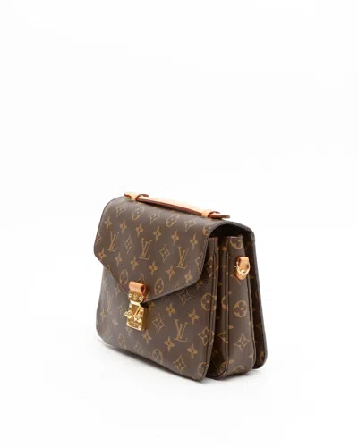 Pre-owned Louis Vuitton Monogram Pochette Métis Bag In Brown