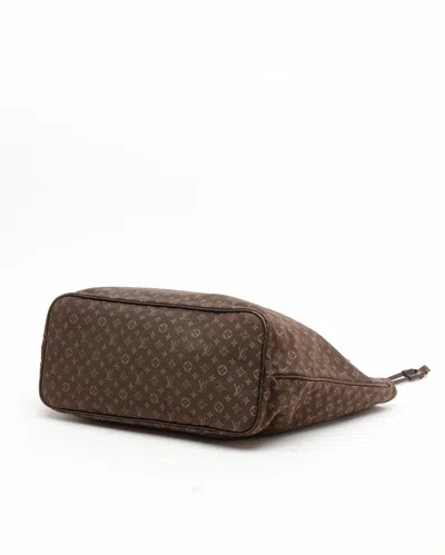 Pre-owned Louis Vuitton Neverfull Idylle Monogram Mini Lin Mm Tote Bag In Brown