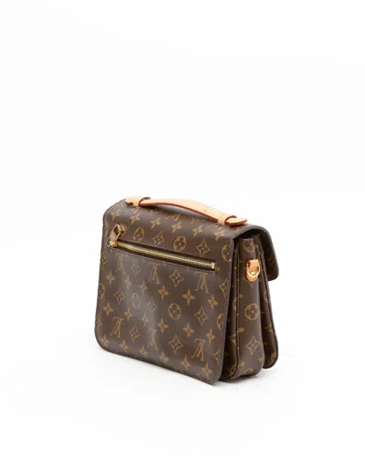 Pre-owned Louis Vuitton Monogram Pochette Métis Bag In Brown