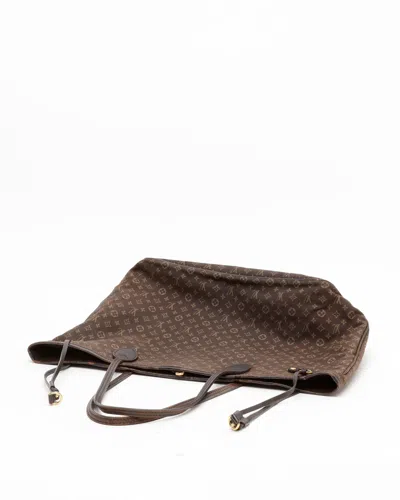 Pre-owned Louis Vuitton Neverfull Idylle Monogram Mini Lin Mm Tote Bag In Brown